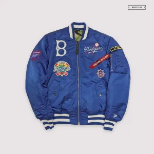 NEW ERA X ALPHA INDUSTRIES BROOKLYN DODGERS REVERSIBLE BOMBER JACKET