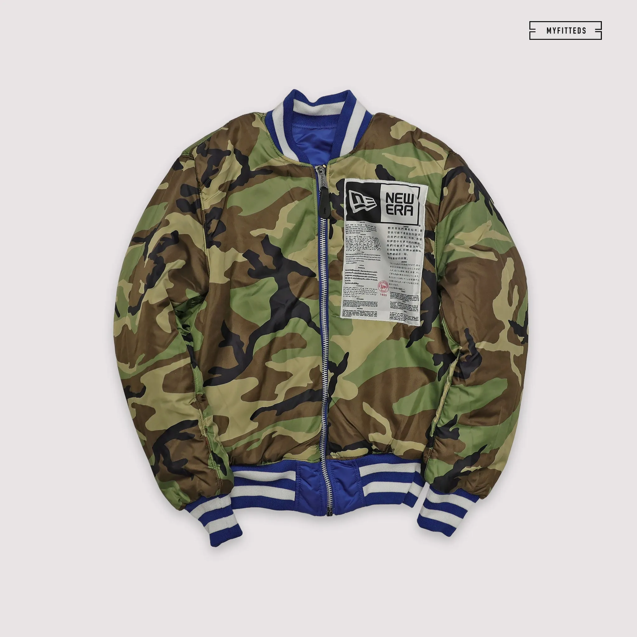 NEW ERA X ALPHA INDUSTRIES BROOKLYN DODGERS REVERSIBLE BOMBER JACKET