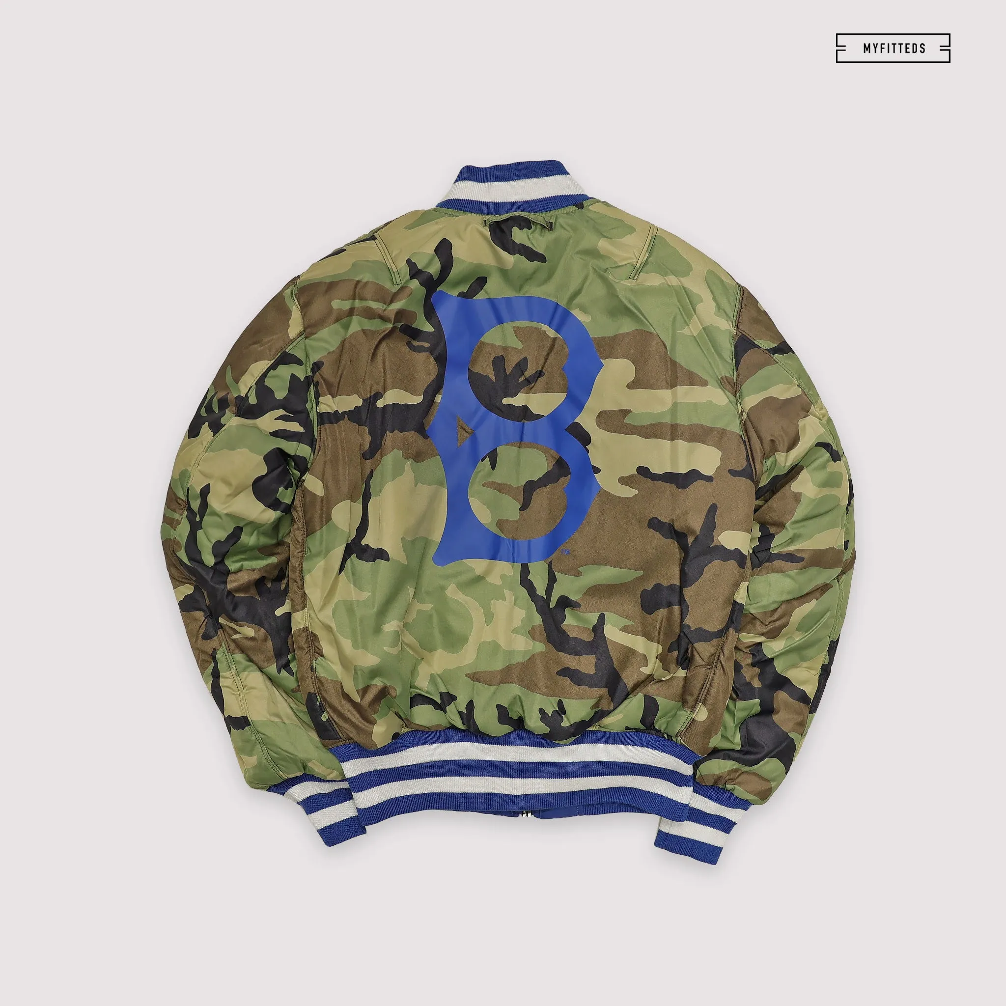 NEW ERA X ALPHA INDUSTRIES BROOKLYN DODGERS REVERSIBLE BOMBER JACKET