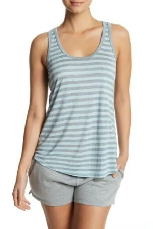 New PJ Salvage Lounge top tank Blue Grey stripe, Sz L! Ultra Soft & Comfy! Retails $45 