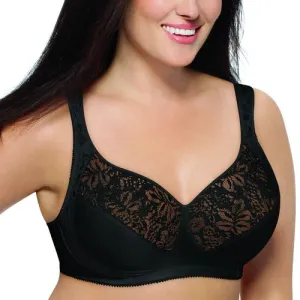 New WonderBra Women's Wire Free Bra, Black, Sz 46C!