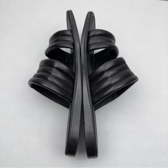 NIB Seychelles Women’s Cape May Leather Slip-on Square Toe Sandal Black Size 7