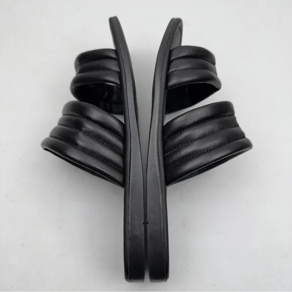 NIB Seychelles Women’s Cape May Leather Slip-on Square Toe Sandal Black Size 7