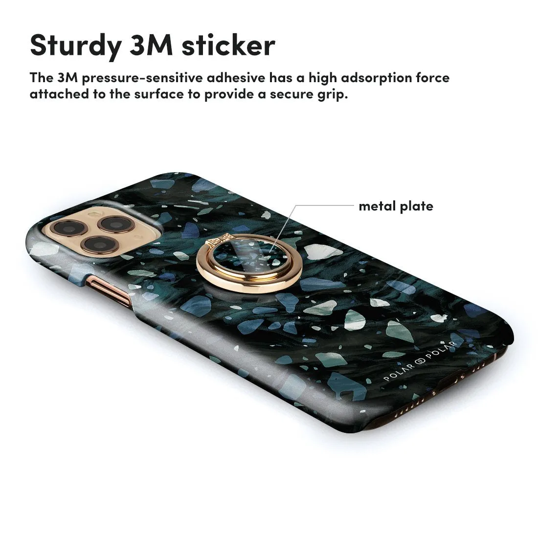 Nordic Terrazzo Gem | Phone Ring Holder  (Non-MagSafe)
