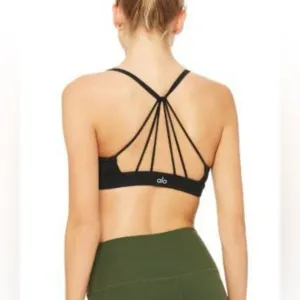 NWT  Alo Yoga Sunny Strappy Bra Black Size S