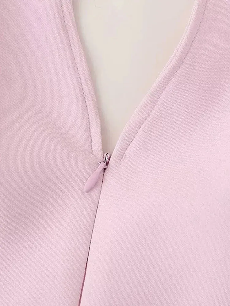 Obsidian Phoenix Women's Luxury Pink Shorts Set