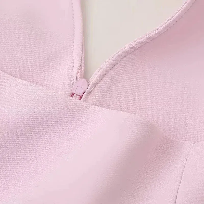 Obsidian Phoenix Women's Luxury Pink Shorts Set