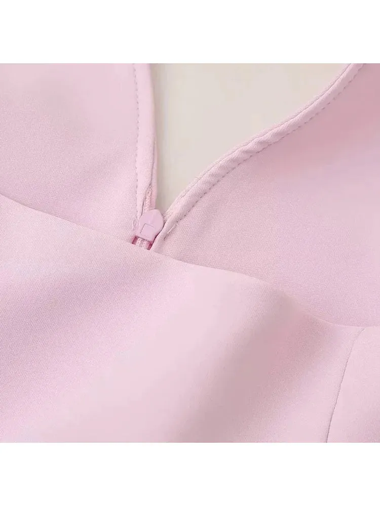 Obsidian Phoenix Women's Luxury Pink Shorts Set
