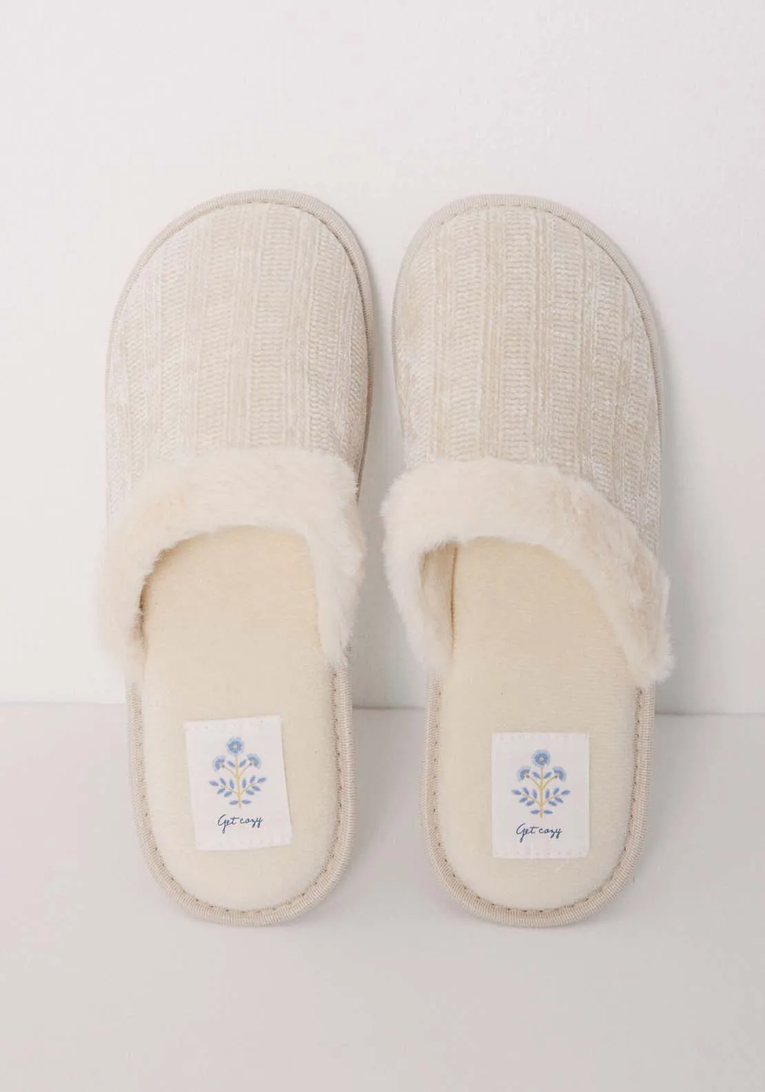 Open Slippers - Ivory