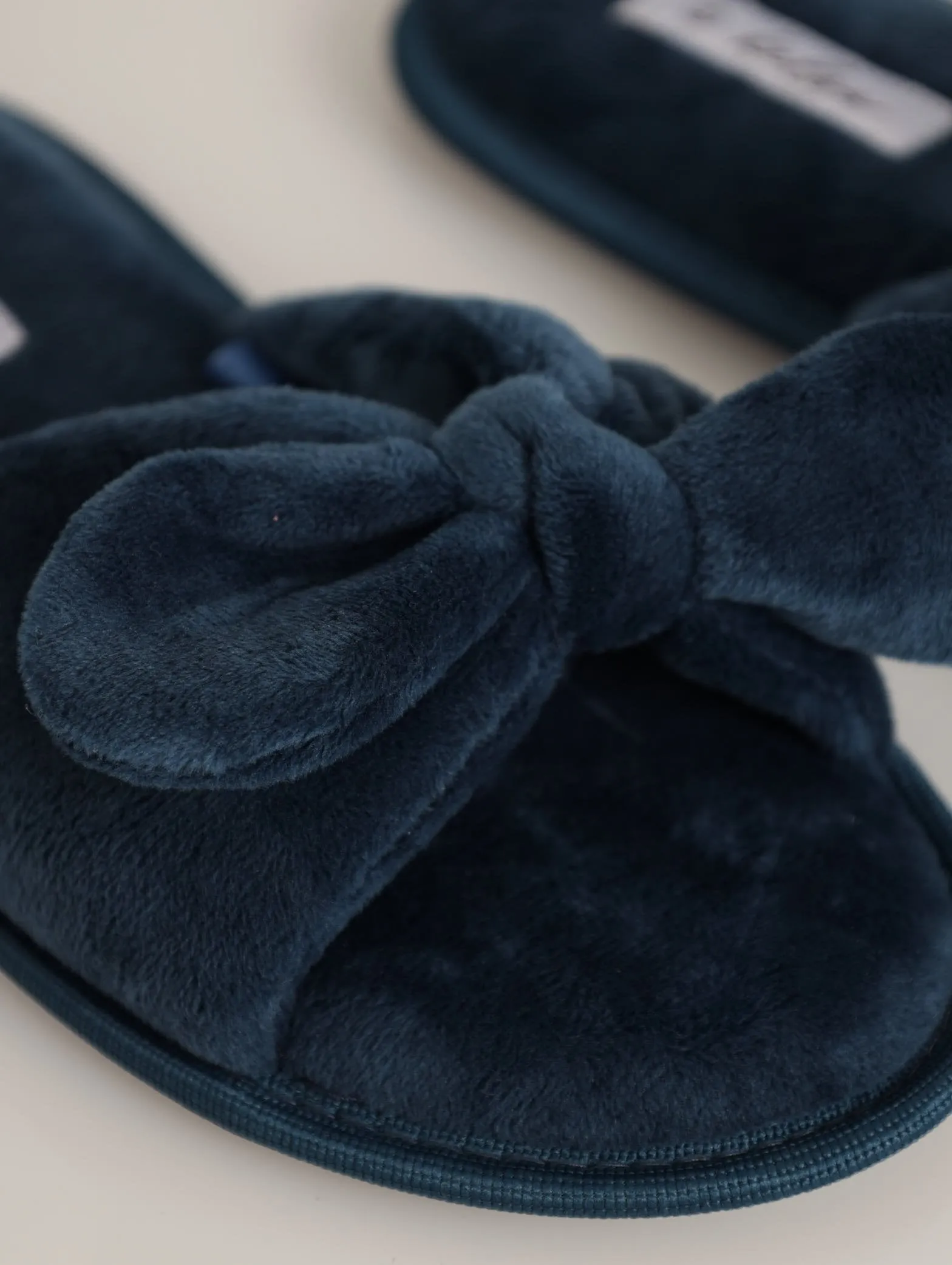 Open Toe Bow Slipper - Teal
