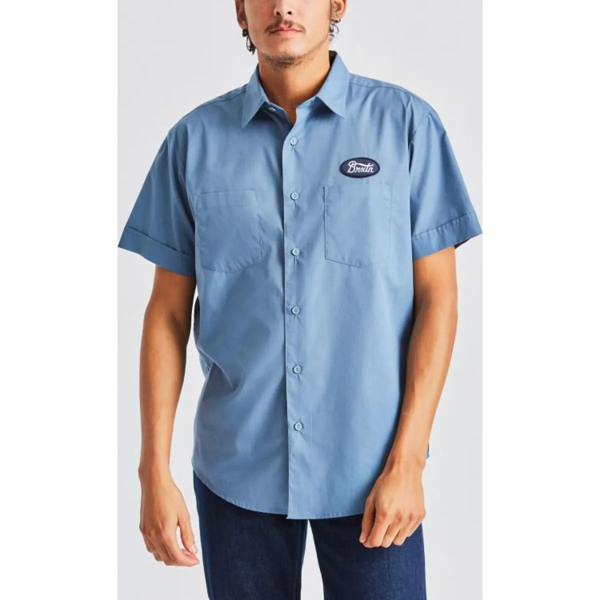 Parsons S/S Woven - Slate Blue