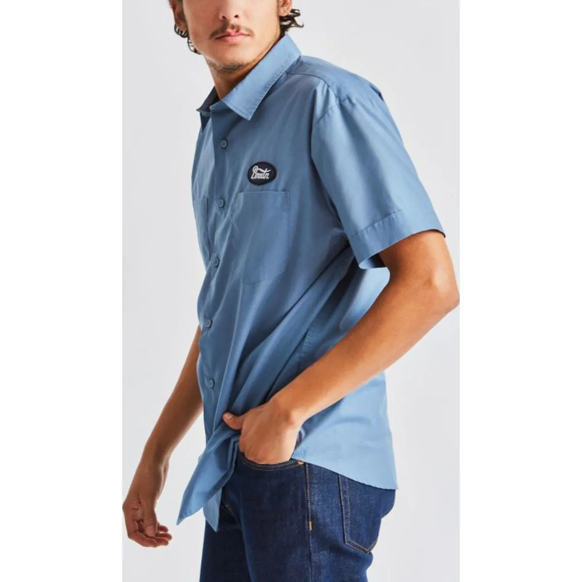 Parsons S/S Woven - Slate Blue