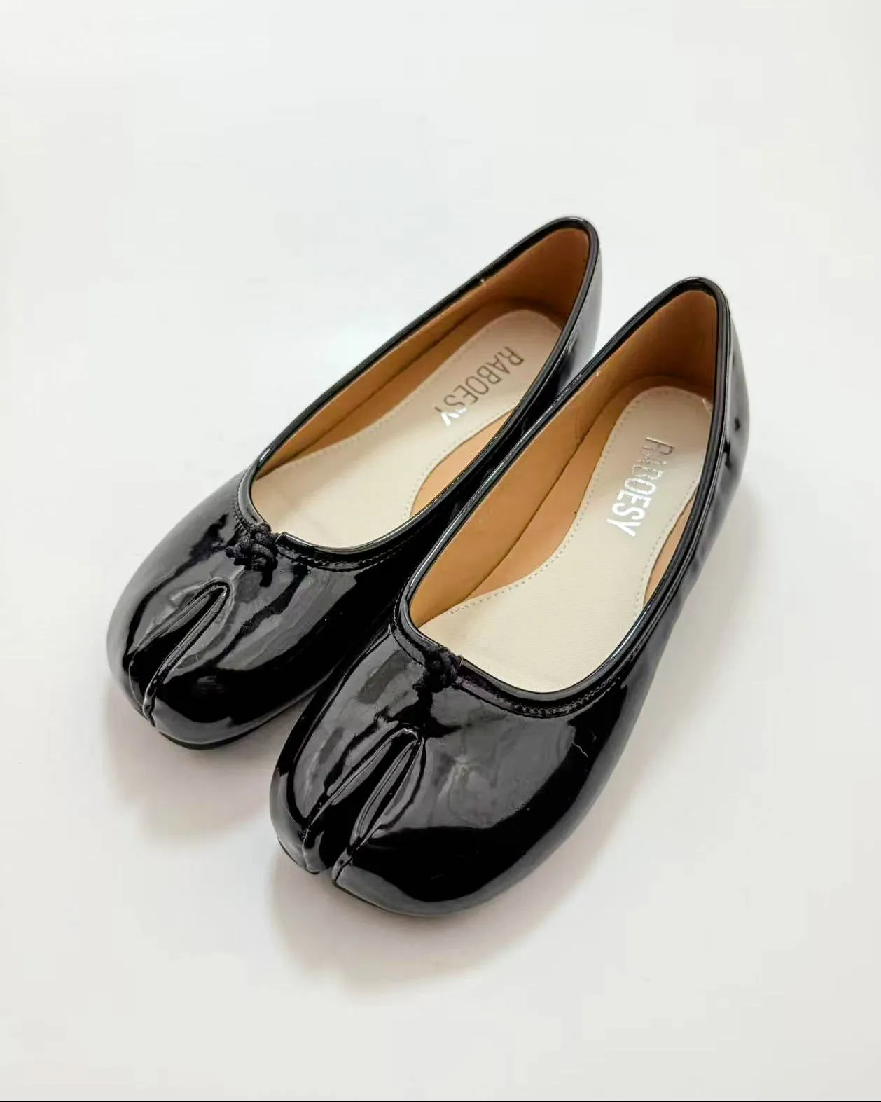 Patent Leather Tabi Ballet Flats