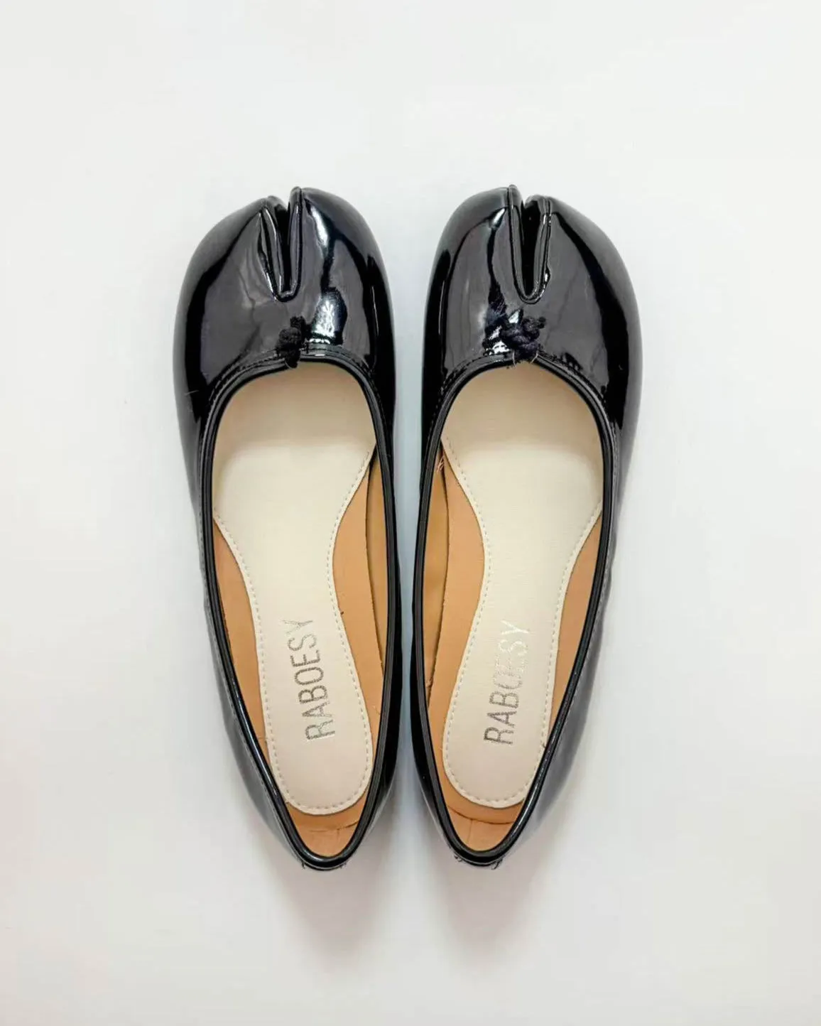 Patent Leather Tabi Ballet Flats