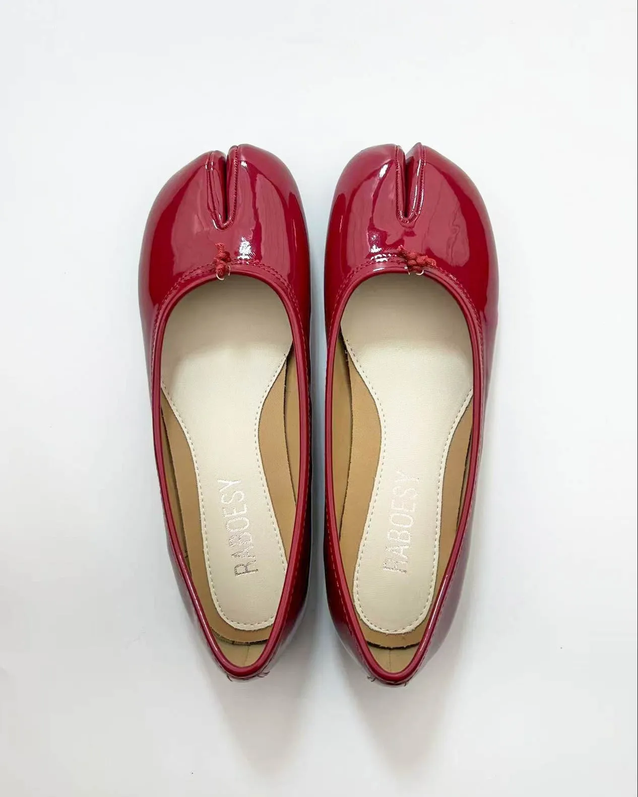 Patent Leather Tabi Ballet Flats
