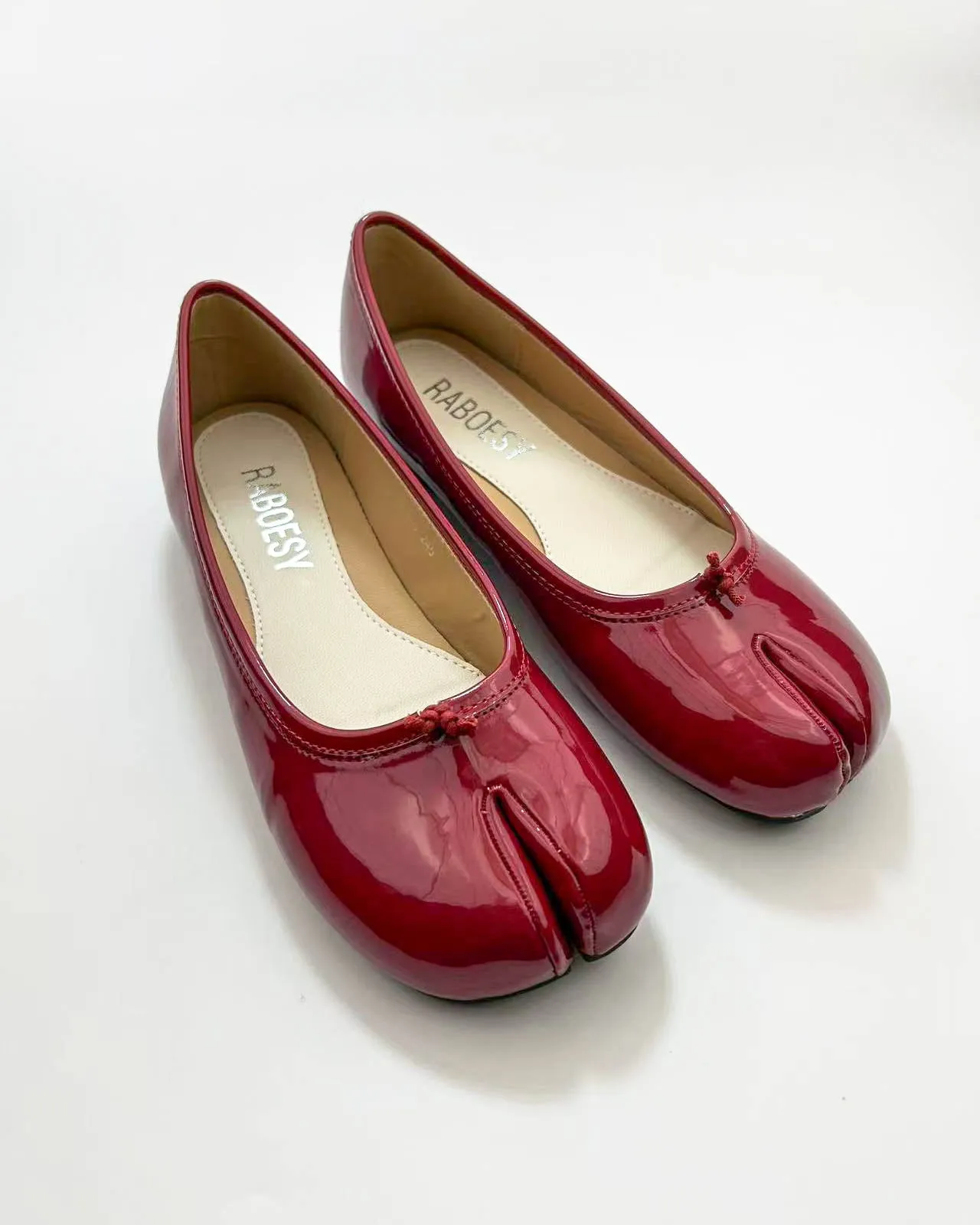 Patent Leather Tabi Ballet Flats