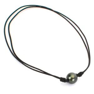 Pearl Leather Necklace