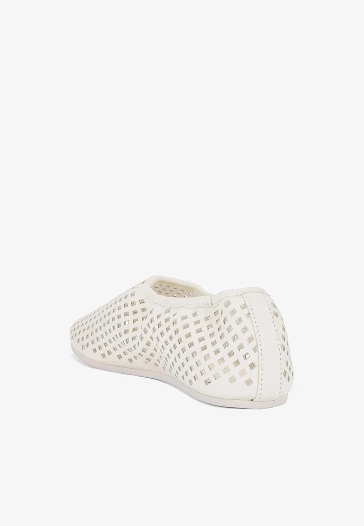 Perforated Leather Ballet Flats