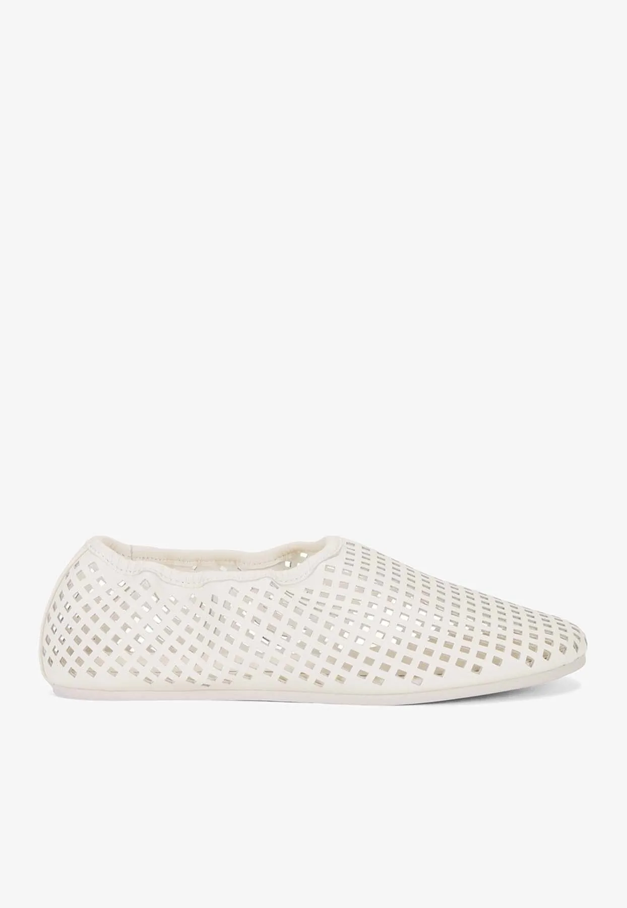 Perforated Leather Ballet Flats