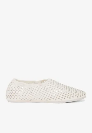 Perforated Leather Ballet Flats