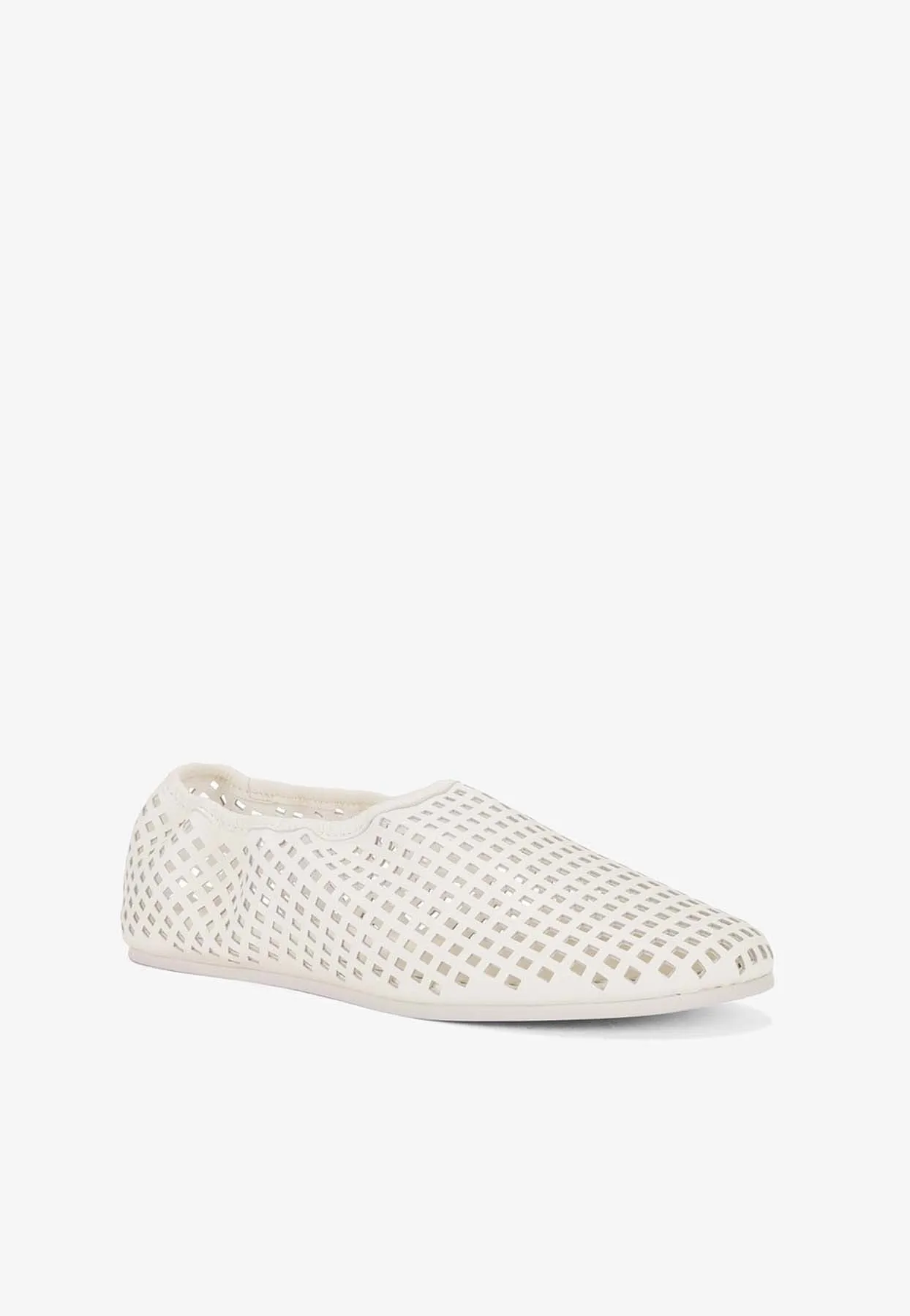 Perforated Leather Ballet Flats