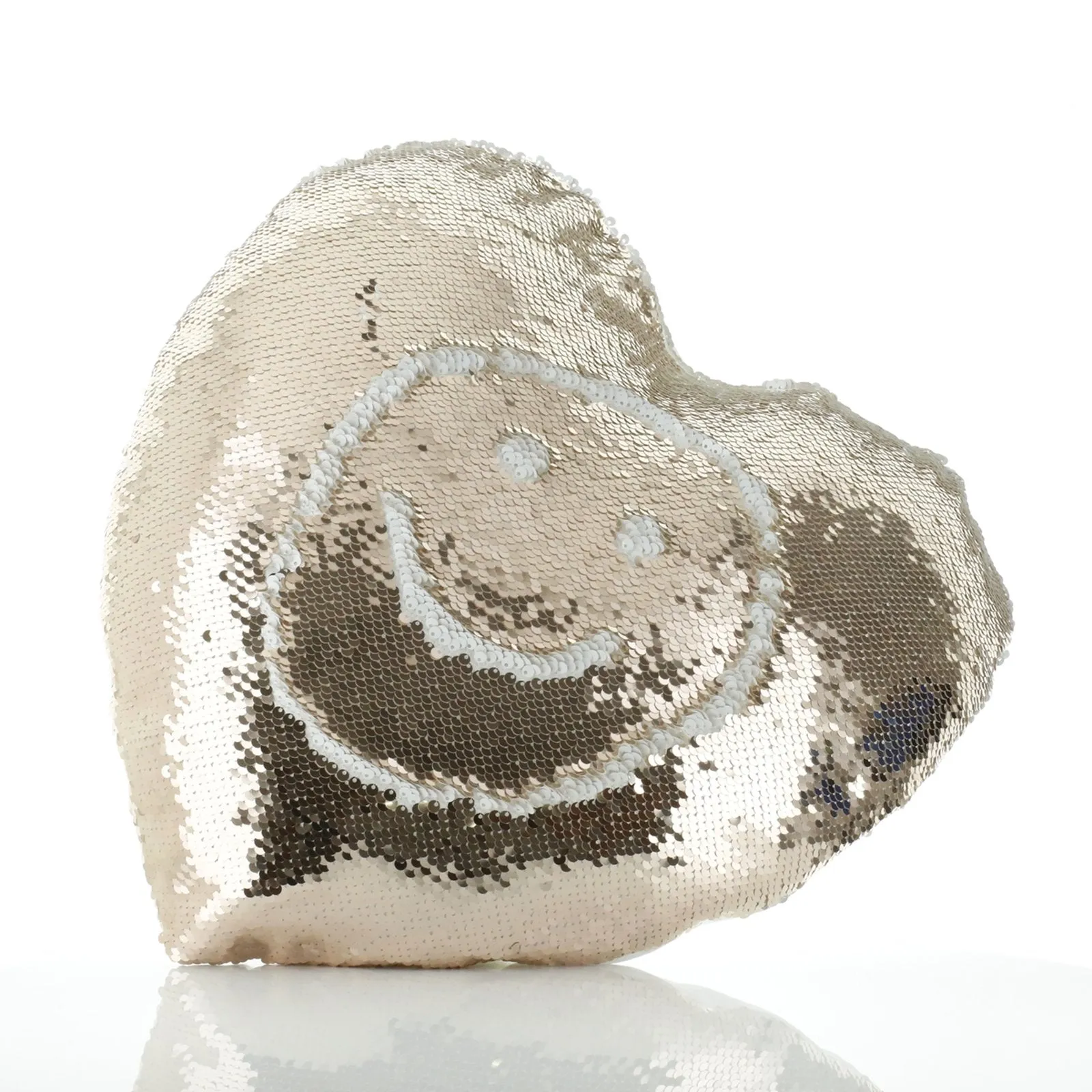 Personalised Sequin Heart Cushion with Cute Text and Brown Hair Pink Dress Ballerina