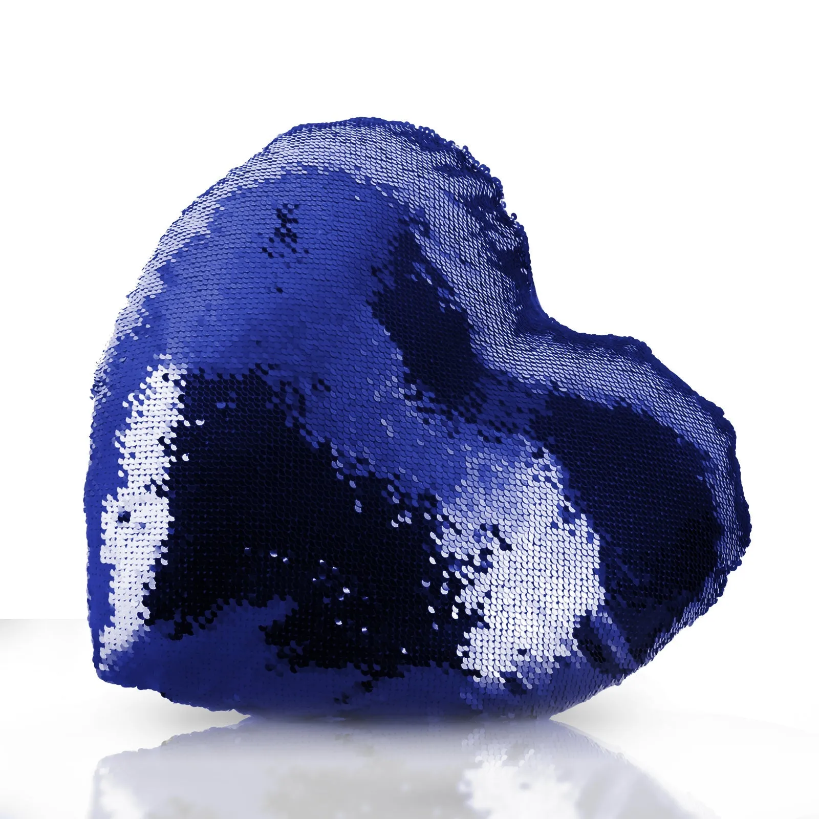 Personalised Sequin Heart Cushion with Welcoming Text and Relaxing Mum and Baby Highland Cows