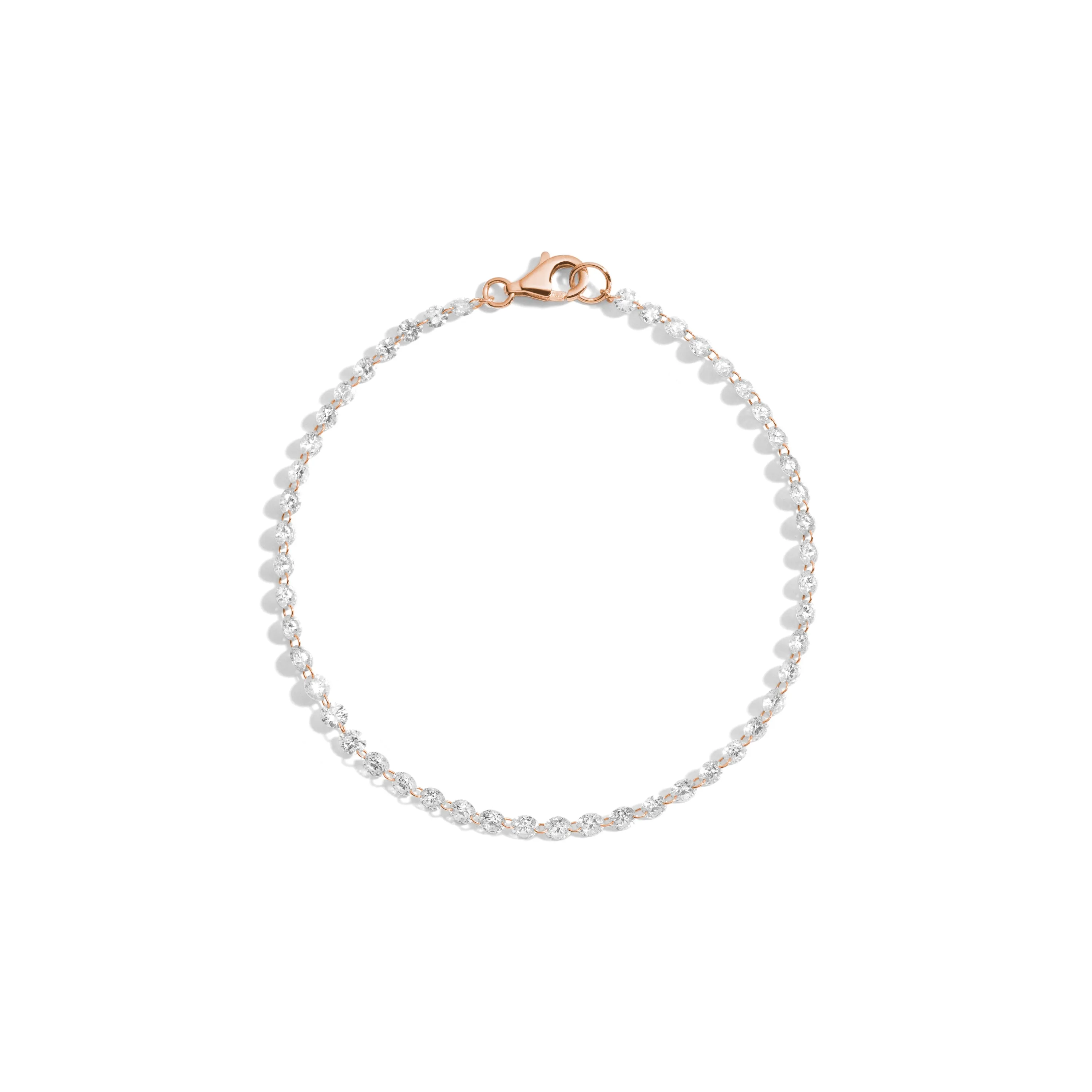 Pierced Diamond Tennis Bracelet