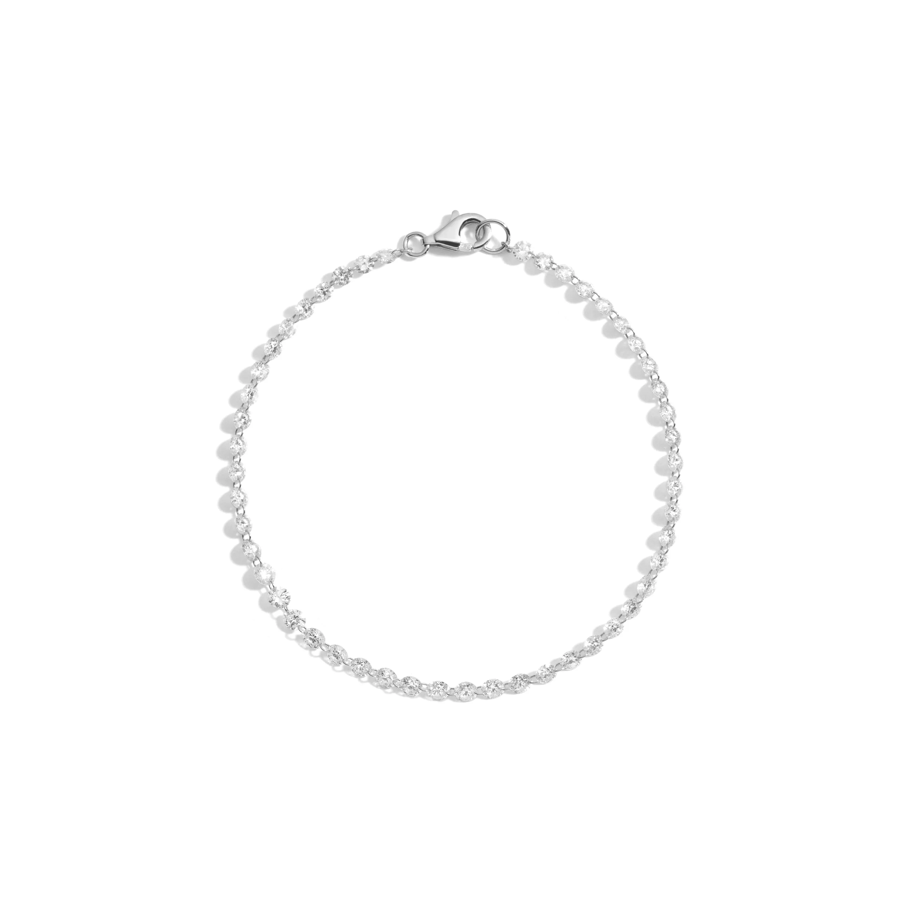 Pierced Diamond Tennis Bracelet