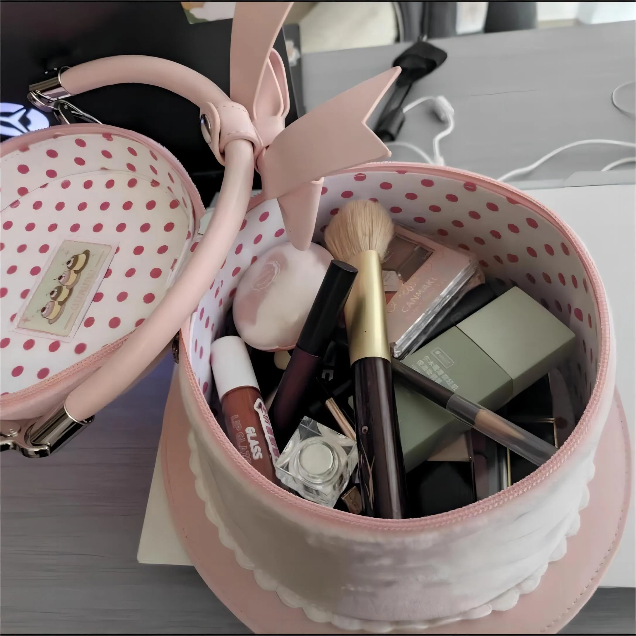 Pink Plush Strawberry Pudding Tote Bag