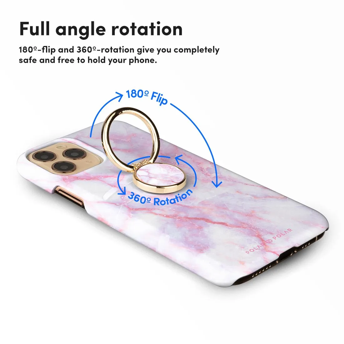 Pink White | Phone Ring Holder  (Non-MagSafe)