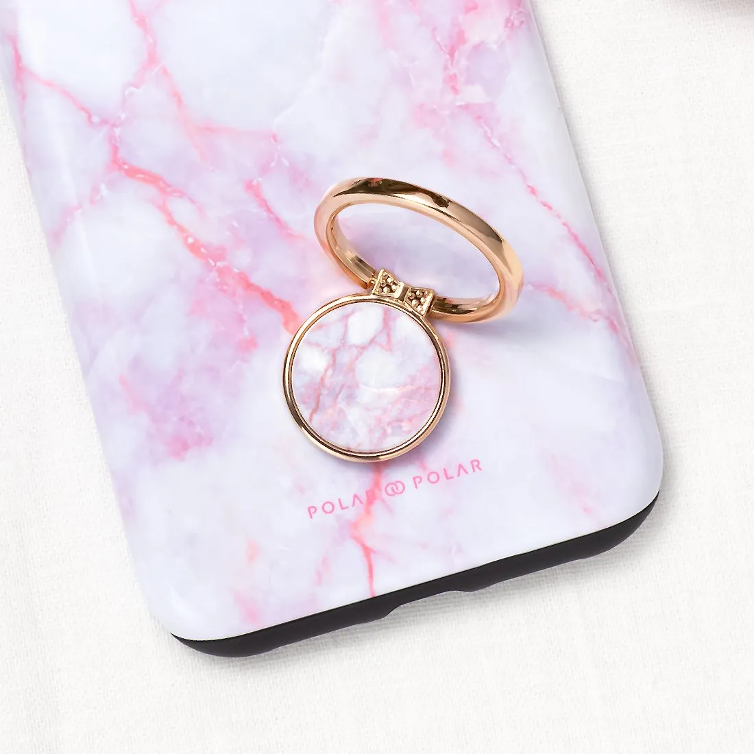 Pink White | Phone Ring Holder  (Non-MagSafe)