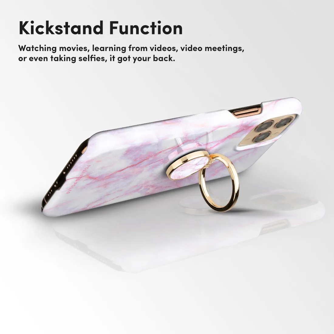 Pink White | Phone Ring Holder  (Non-MagSafe)