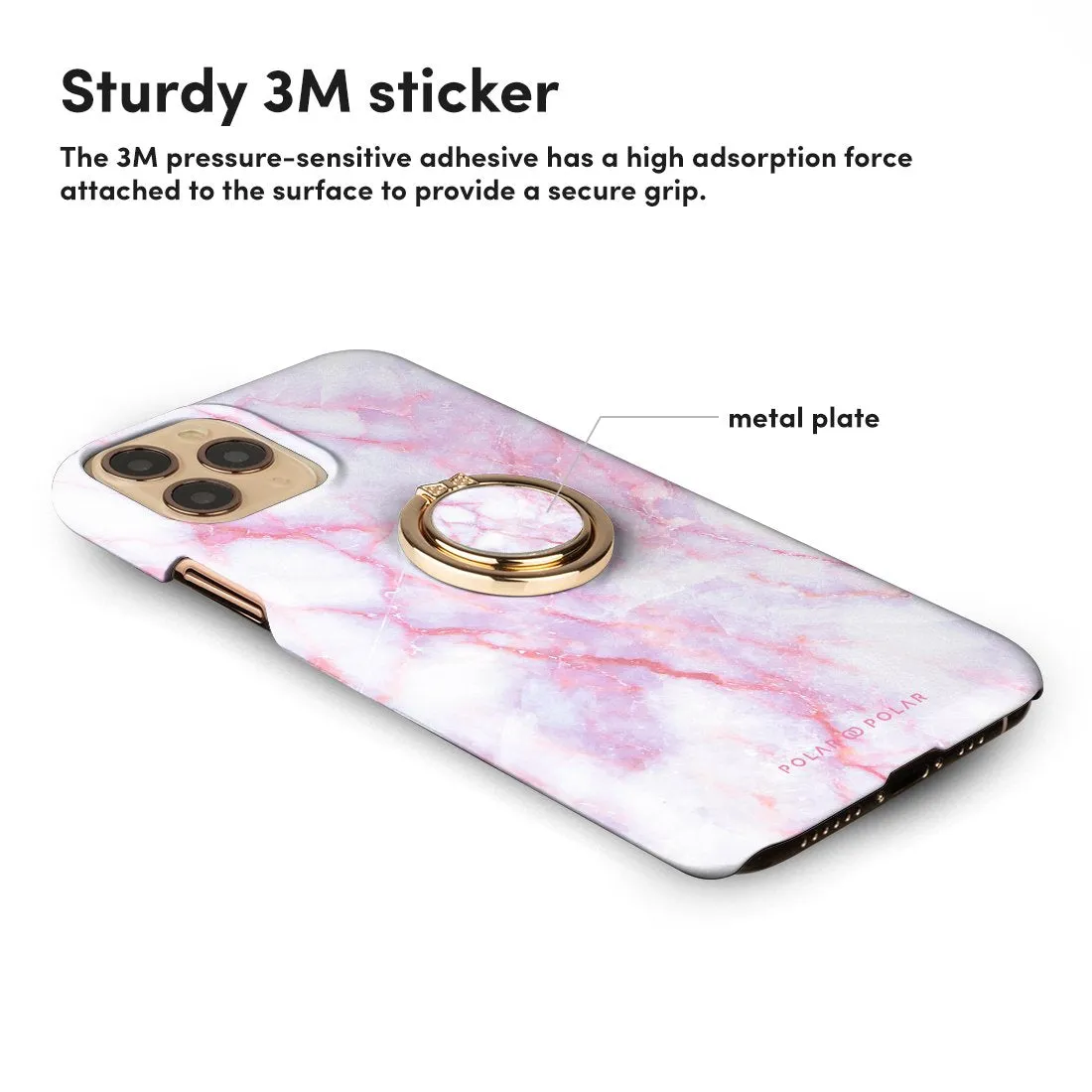 Pink White | Phone Ring Holder  (Non-MagSafe)