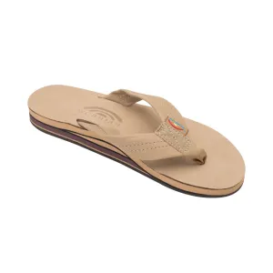 Rainbow Sandals Women's Double Layer Sandal Wide Strap Sierra Brown Flip Flops