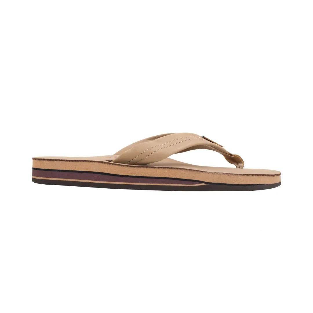 Rainbow Sandals Women's Double Layer Sandal Wide Strap Sierra Brown Flip Flops