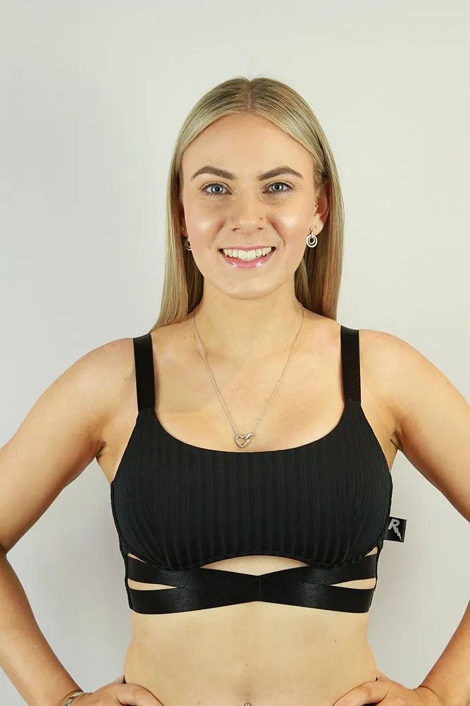 Rarr Crystal Strappy Bra – Aquamarine
