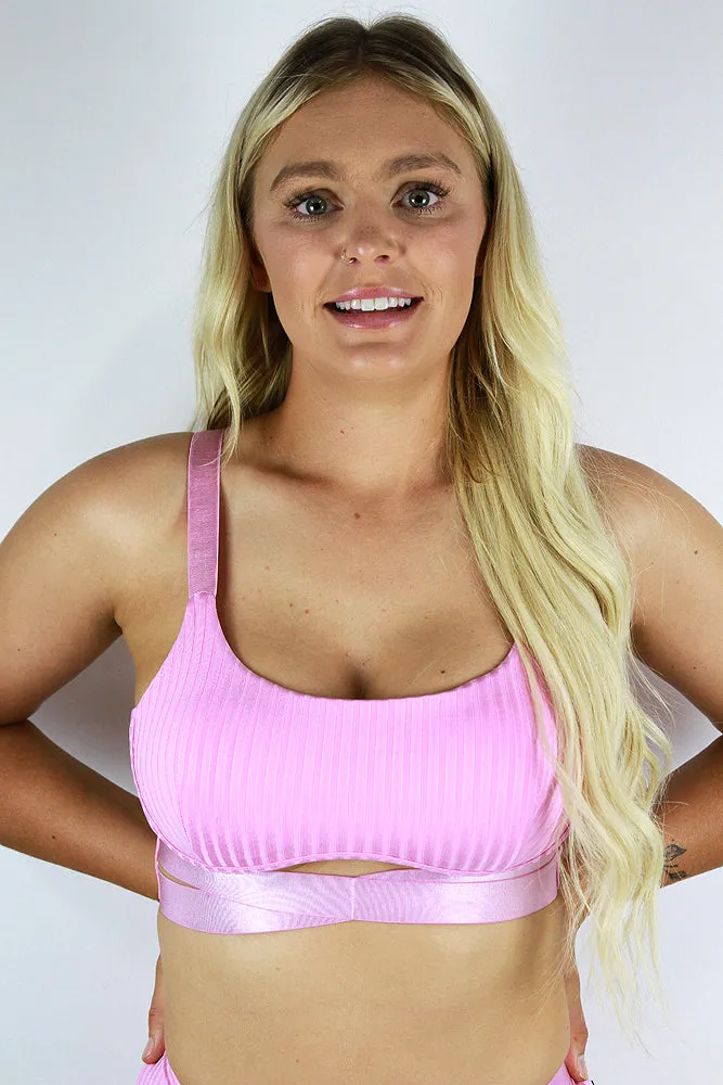 Rarr Crystal Strappy Bra – Aquamarine