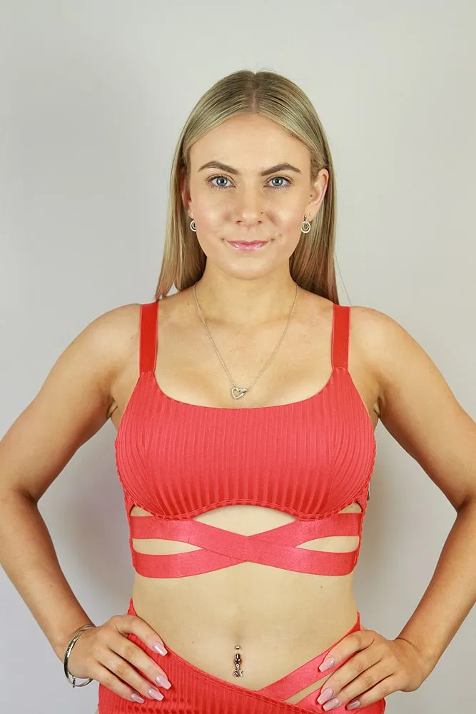 Rarr Crystal Strappy Bra – Aquamarine