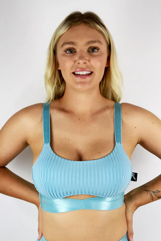 Rarr Crystal Strappy Bra – Aquamarine