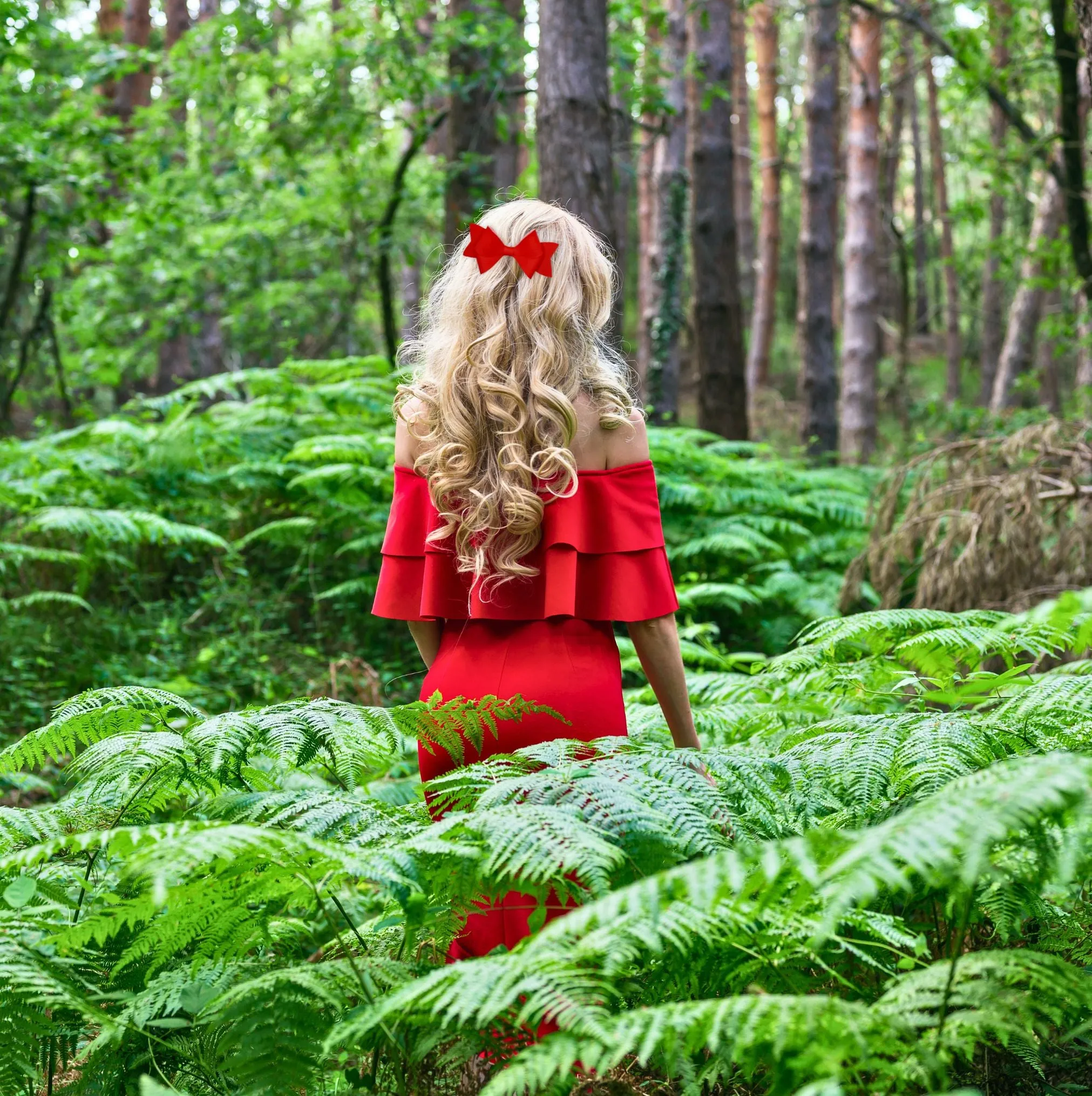 Red Persephone Hair Bow