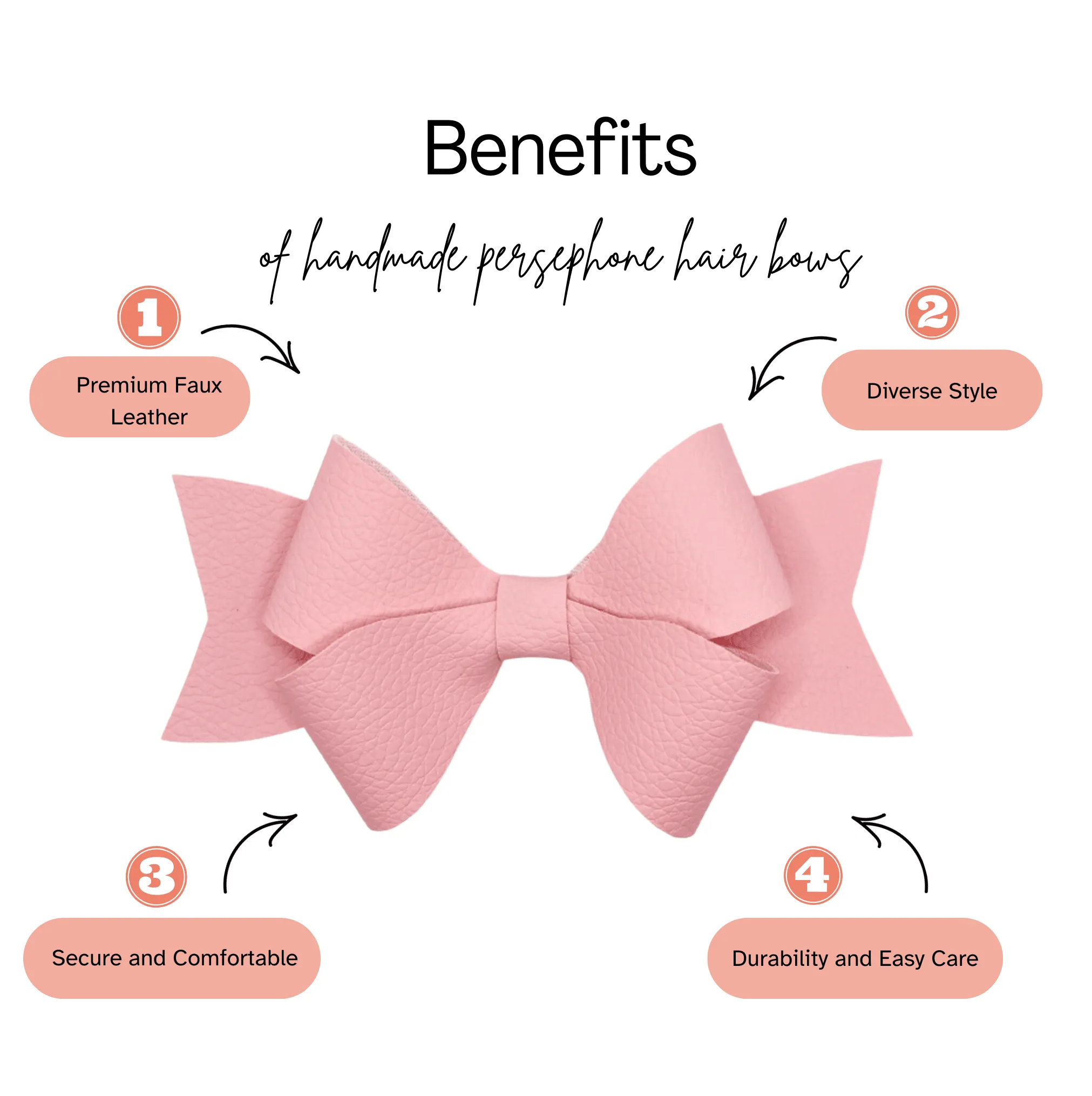 Red Persephone Hair Bow