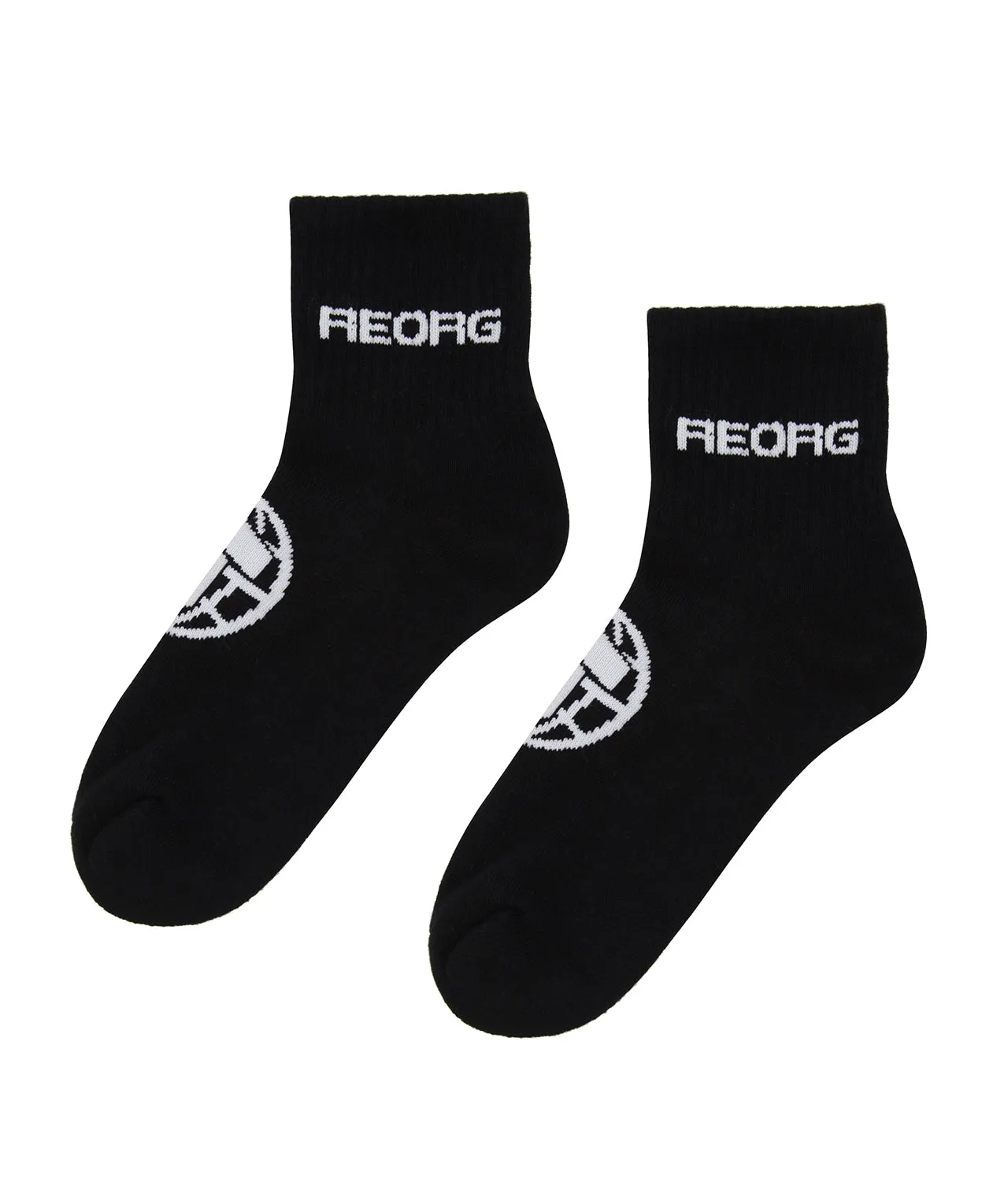 Reorg Half Crew Socks - Black