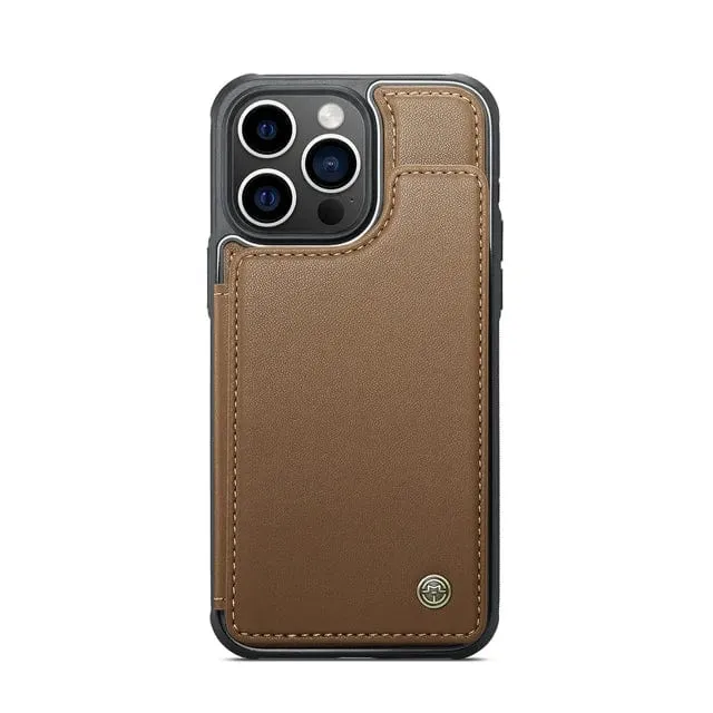 RFID Flip Leather Wallet Phone Case