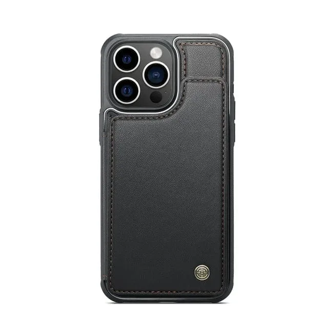 RFID Flip Leather Wallet Phone Case
