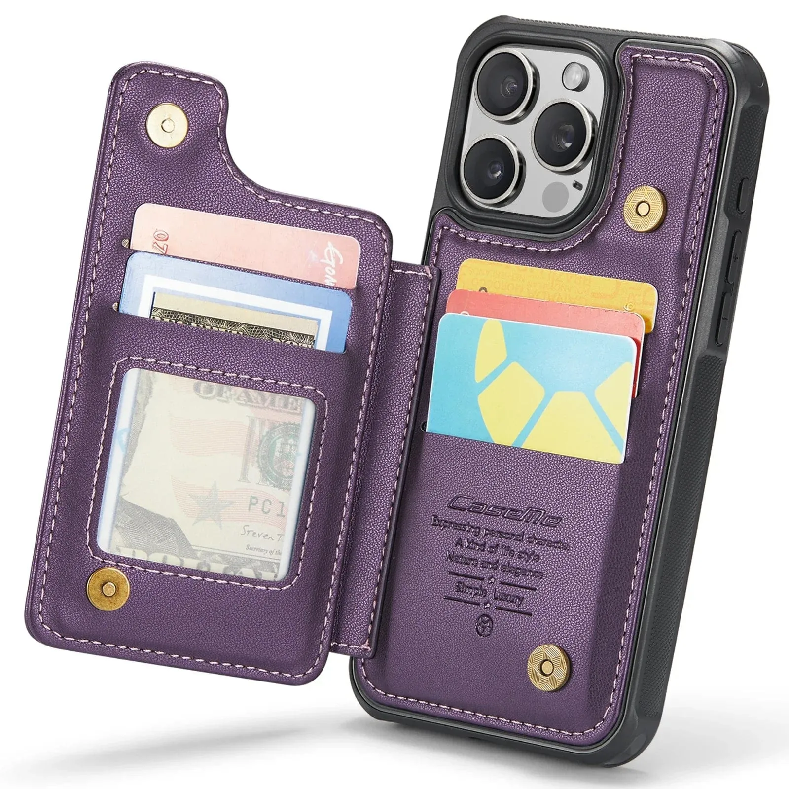 RFID Flip Leather Wallet Phone Case
