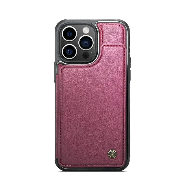 RFID Flip Leather Wallet Phone Case