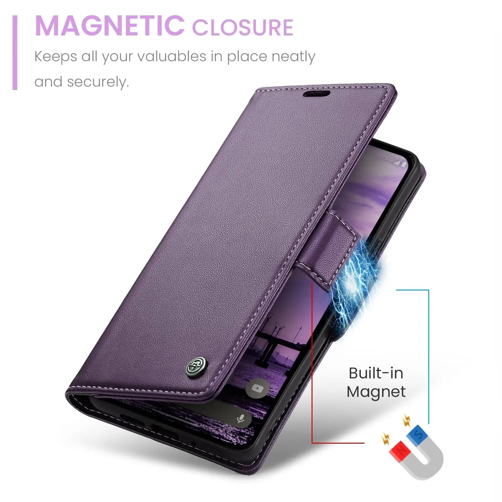 RFID Leather Card Holder Case For Google Pixel