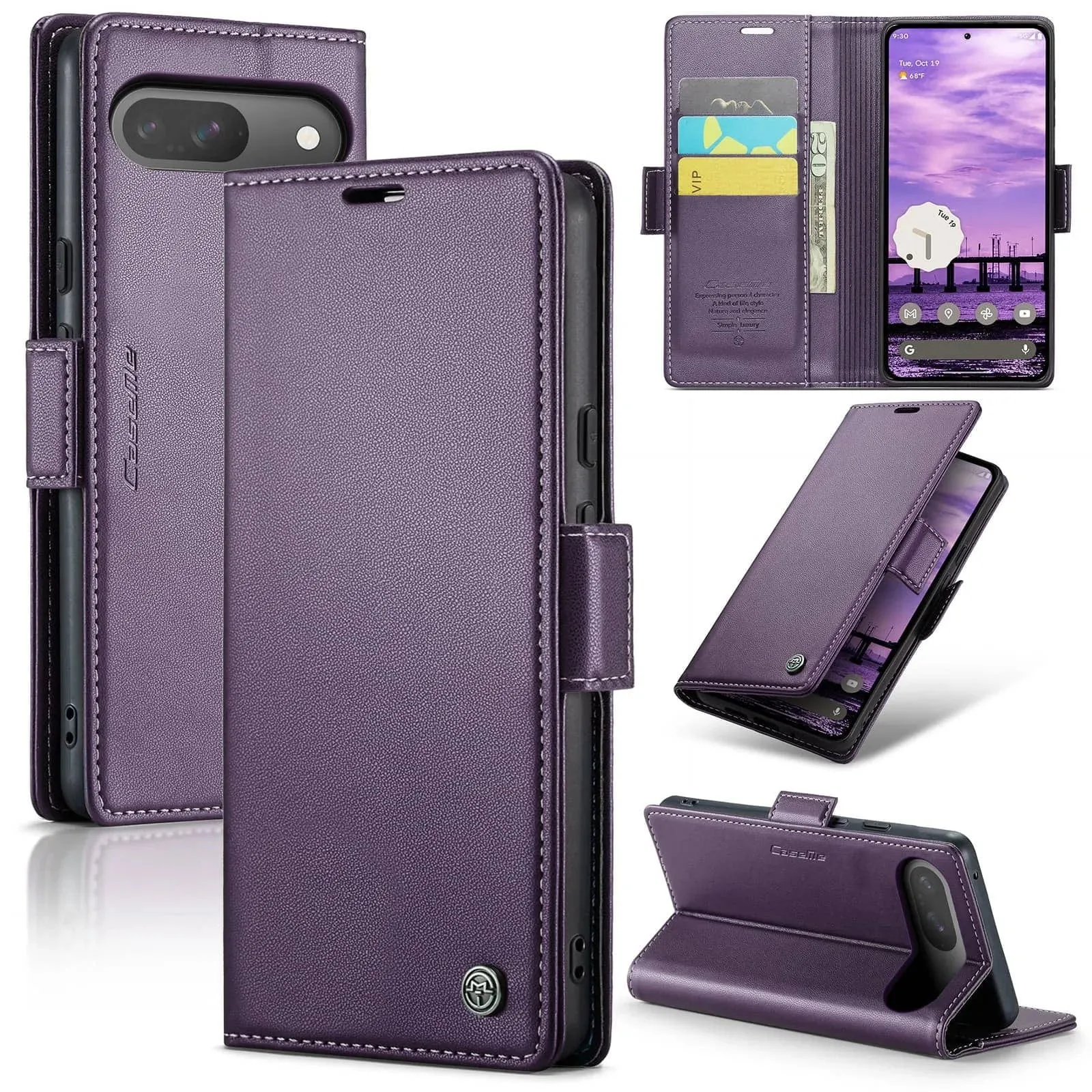 RFID Leather Card Holder Case For Google Pixel