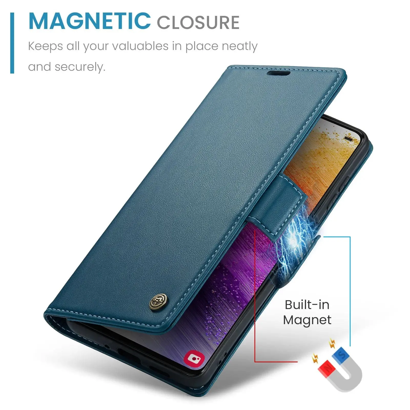 RFID Leather Card Holder Case For Samsung A Series